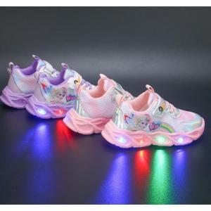 スニーカー キッズ ジュニア 園児 女の子 かわいい 光る靴 子供靴 キッズシューズ LED ひかる ピンク