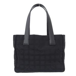 シャネル CHANEL ニュートラベルラインPM トートバッグ ナイロン レザー ブラック A50457 8番台 中古 新入荷 CH0643｜ronde