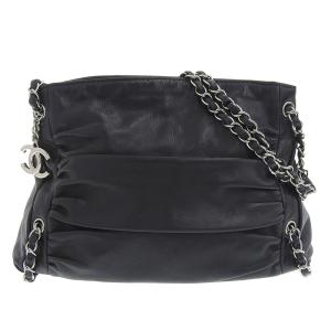 シャネル CHANEL ショルダーバッグ チェーンショルダー ラムスキン ブラック ショルダーバッグ 中古 新入荷 CH0822｜ronde