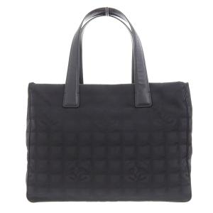 シャネル CHANEL ニュートラベルラインMM トートバッグ ナイロン レザー ブラック A15991 10番台 中古 新入荷 CH0862｜ronde