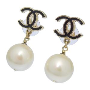 CHANEL（シャネル） ココマーク ピアス メタル ゴールド ホワイト B23K