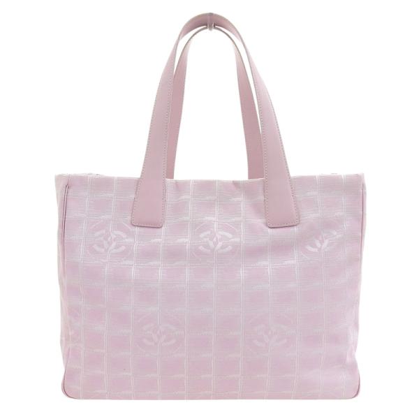 シャネル CHANEL ニュートラベルラインMM トートバッグ ナイロン/レザー ピンク 8番台 中...
