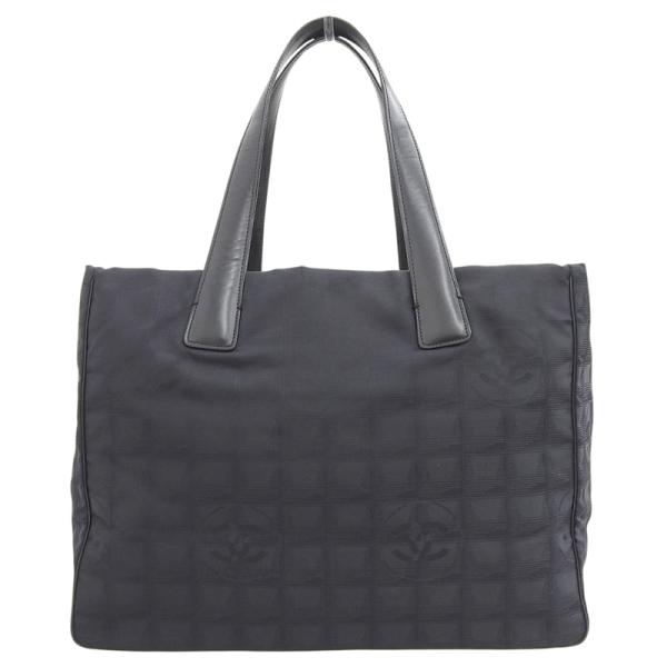 シャネル CHANEL ニュートラベルラインMM トートバッグ ナイロン/レザー ブラック 8番台 ...