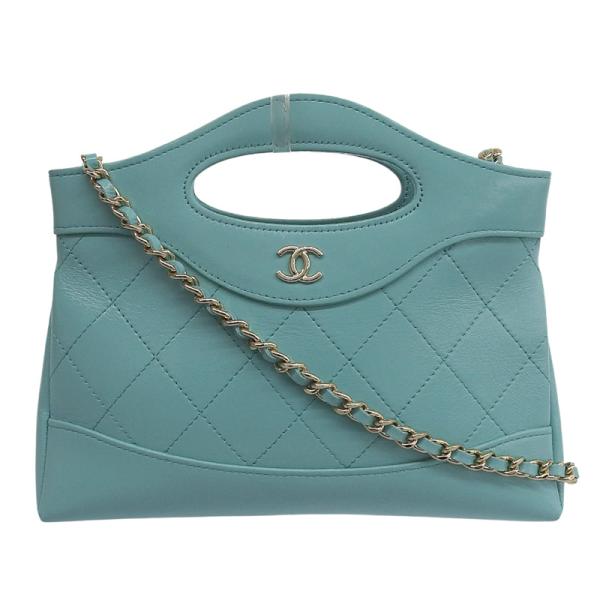 シャネル CHANEL シャネル31 ミニチェーンバッグ 2WAY ショルダーバッグ レザー ターコ...