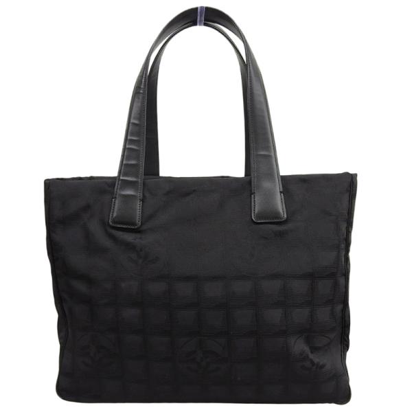 シャネル CHANEL ニュートラベルラインMM トートバッグ ナイロン/レザー ブラック 10番台...