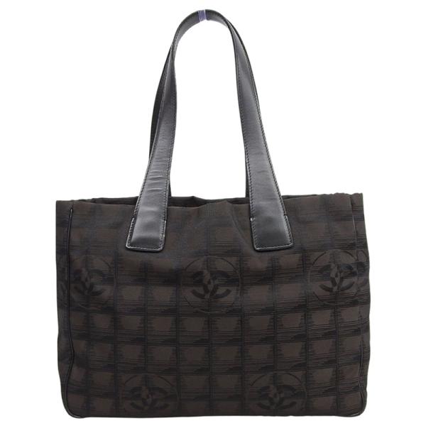 シャネル CHANEL ニュートラベルラインPM トートバッグ ナイロン/レザー ダークブラウン 9...