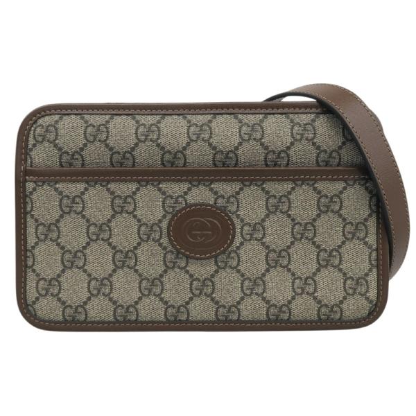 グッチ GUCCI ショルダーバッグ 斜め掛け GGスプリームキャンバス/レザー ベージュ/ブラウン...