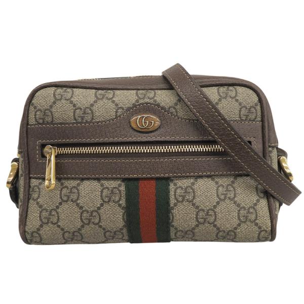 グッチ GUCCI シェリーライン ショルダーバッグ 斜め掛け GGスプリームキャンバス/レザー ベ...