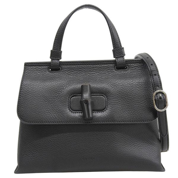 グッチ GUCCI バンブー デイリー 2WAYバッグ ハンドバッグ レザー ブラック 370831...