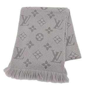 ルイヴィトン LOUIS VUITTON エシャルプロゴマニア マフラー ウール/シルク グリペルル グレー M74742 中古 新入荷 LV1493｜ronde