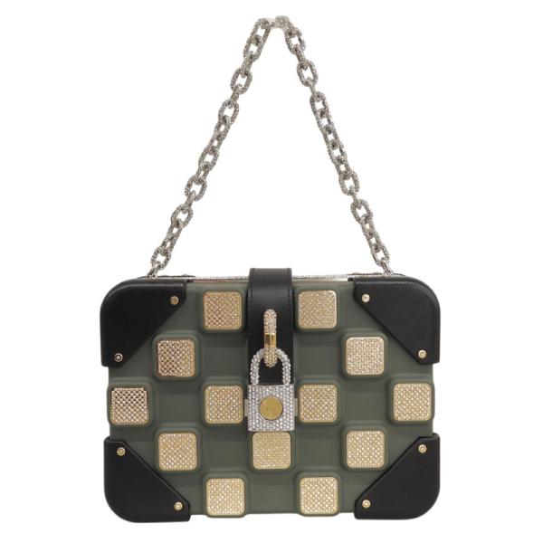 ルイヴィトン LOUIS VUITTON ハンドバッグ チェーンバッグ ラインストーン レザー カー...