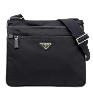 プラダ PRADA ショルダーバッグ 斜め掛け ナイロン レザー ブラック VA251M 中古 新入荷 OB1363｜ronde