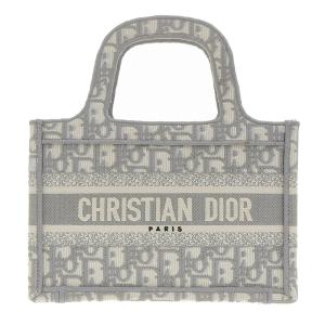 ディオール CHRISTIAN DIOR オブリークエンブロイダリー ブックトートミニ キャンバス ライトグレー S5475ZRIW_M932 中古 新入荷 OB1503｜ronde