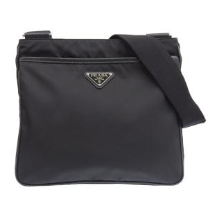 プラダ PRADA ショルダーバッグ 斜め掛けショルダー ナイロン レザー ブラック 2VH118 中古 新入荷 OB1689｜ronde