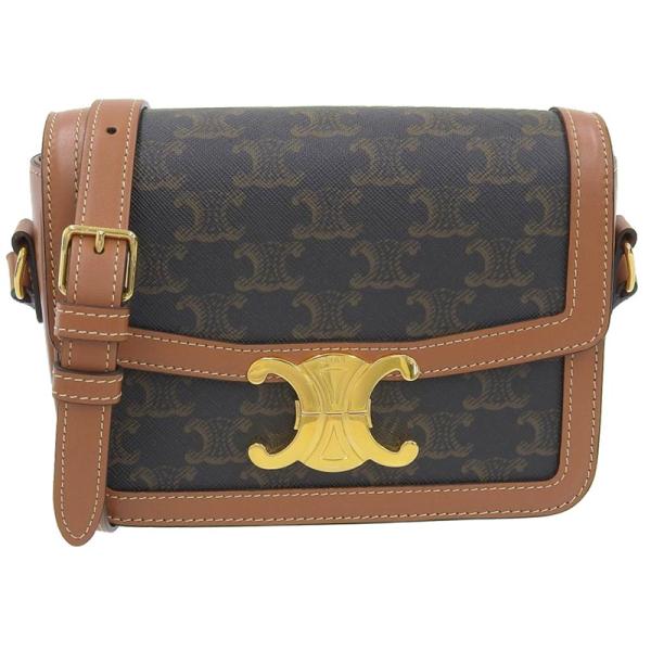 セリーヌ CELINE ティーン トリオンフバッグ ショルダーバッグ トリオンフキャンバス カーフス...