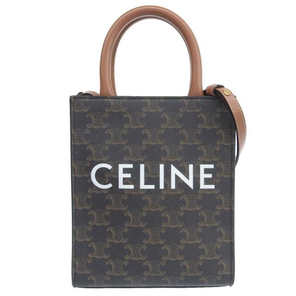 セリーヌ CELINE ミニバーティカルカバ 2WAYバッグ ショルダーバッグ トリオンフキャンバス...