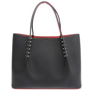 クリスチャンルブタン CHRISTIAN LOUBOUTIN スモールトート カバロック トートバッグ レザー ブラック/レッド 中古 新入荷 OB1784｜ronde