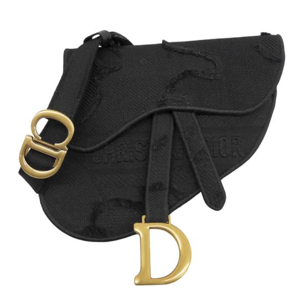 ディオール CHRISTIAN DIOR サドル ベルトバッグ ウエストポーチ キャンバス ブラック...