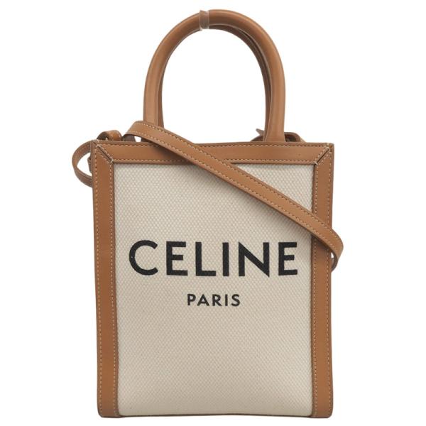 セリーヌ CELINE バーティカルカバミニ 2WAY ハンドバッグ ショルダーバッグ キャンバス/...
