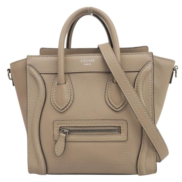 セリーヌ CELINE ラゲージナノショッパー 2WAYバッグ ハンドバッグ ショルダーバッグ レザ...