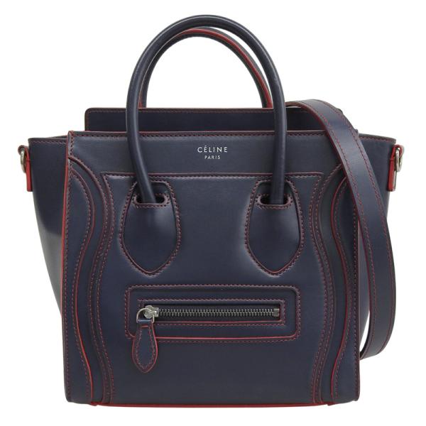 セリーヌ CELINE ラゲージ ナノショッパー 2WAYバッグ ハンドバッグ ショルダーバッグ レ...