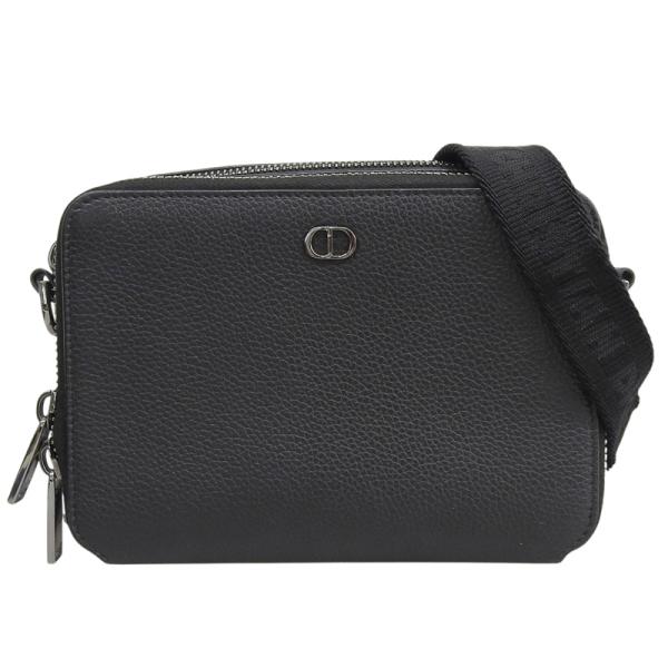 ディオール CHRISTIAN DIOR ショルダーバッグ ウォレットショルダー レザー ブラック ...
