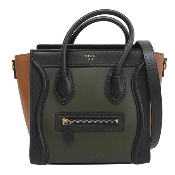 セリーヌ CELINE ラゲージ ナノショッパー 2WAY ハンドバッグ ショルダーバッグ レザー ...