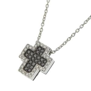 ポンテヴェキオ PONTE VECCHIO ネックレス K18WG ダイヤモンド 0.16ct ブラックダイヤモンド 0.13ct 中古 新入荷 OBJ0448｜ronde