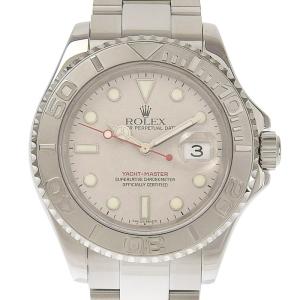 ロレックス ROLEX ヨットマスター メンズ 自動巻き 腕時計 SS/PT ロレジウム シルバー文字盤 K番 2001年 16622 中古 新入荷 RO0253｜ronde