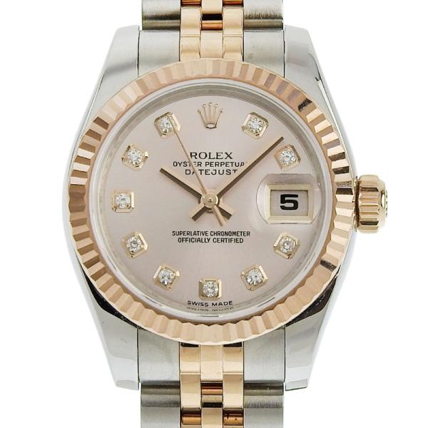 ロレックス ROLEX デイトジャストレディース 自動巻き 腕時計 SS/PG 10Pダイヤモンド ...