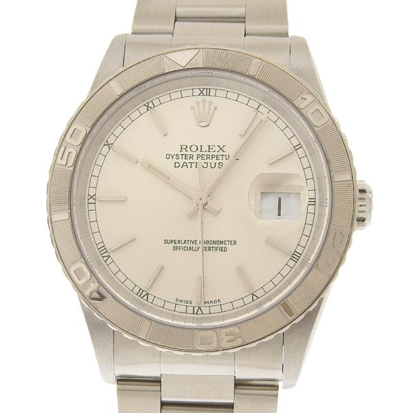 ロレックス ROLEX デイトジャスト サンダーバード メンズ 自動巻き 腕時計 SS/WG シルバ...