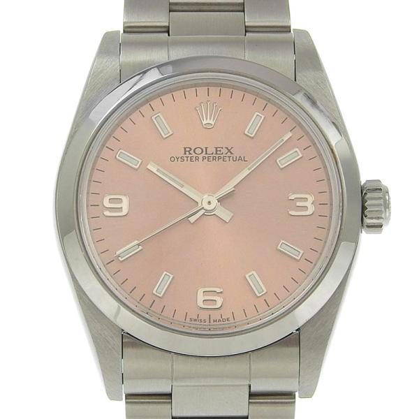 ロレックス ROLEX オイスターパーペチュアル ボーイズ 自動巻き 腕時計 SS ピンク文字盤 A...