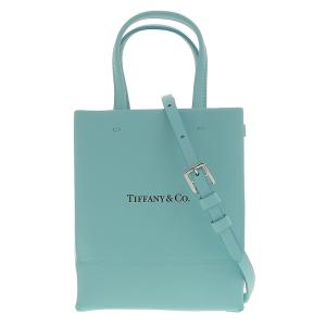 ティファニー TIFFANY & Co. 2WAYバッグ ショルダーバッグ ミニショッピングトート レザー ブルー 中古 新入荷 TI0130｜ronde