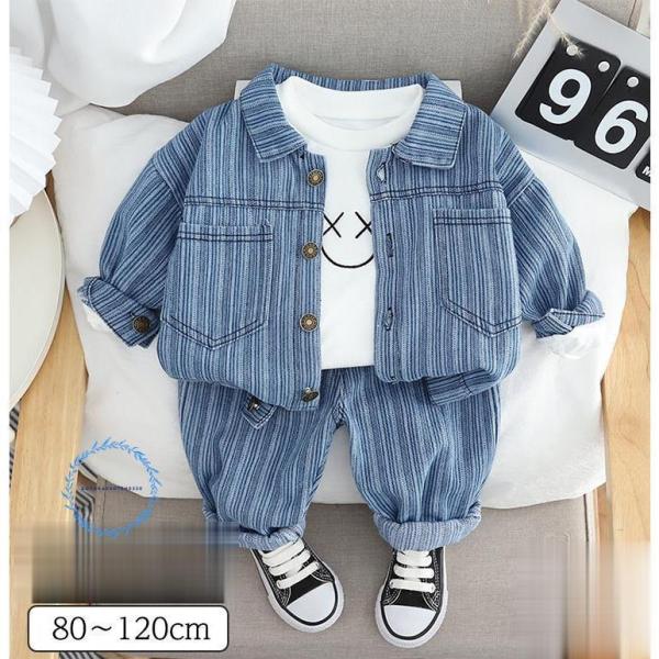 子供服 上下セット 男の子 ベビー服 セットアップ 女の子 デニム 長袖 秋冬 春 80 90 10...