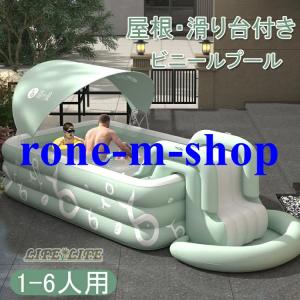 プール 大型 家庭用プール 子供用プール 滑り台付きプール ビニールプール エアープール 屋根付きプール 自動膨脹 電動ポンプ付き 滑り台付き 空気入れ 屋外用
