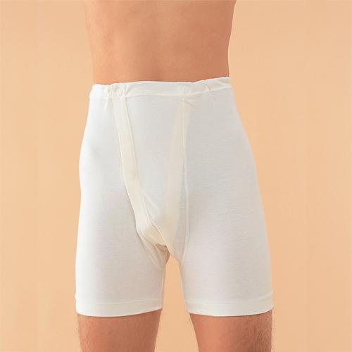 日本製 ワンタッチ肌着 股割 パンツ マジック式 エジプト綿 無蛍光生地 男女兼用 メンズ レディー...