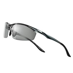 ANQUIKA 変色調光偏光サングラス UV400 紫外線カット 超軽量 メタルフレームスポーツ眼鏡 ドライブ/自転車/釣り/野球/ンニング／ゴルフ／