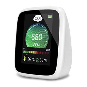 二酸化炭素濃度計 CO2濃度センサー 空気質検知器 コンパクト ポータブル 高精度 多機能 CO2モニター USB充電式 空気品質 濃度測定 温度/湿