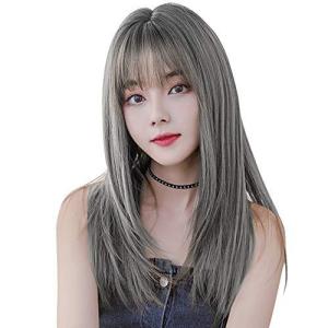 Candybay ウィッグ ロング wig ミディアム 自然 ストレートカツラ フルウィッグ セミロング レイヤー レディース かつら 女性 ネット