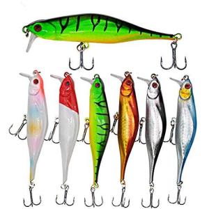 Nuguri ルアーセット ミノー 10.5cm 12g 6色セット シーバスやヒラメなどソルトウォーターに最適 フィッシングルアーセット リ
