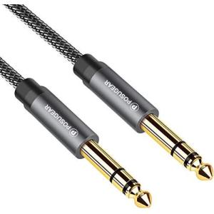 POSUGEAR 6.35mm オーディオケーブル 2M 6.35mm to 6.35mm TRS ステレオオーディオケーブル ミキサー スピーカー