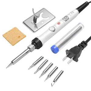半田ごて セットKSVZS はんだこて 60W 110V 温度調節可能ハンダゴテ 電子工作用 DIY作業に最適 外