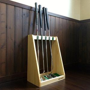 ゴルフクラブスタンド パター５本用 組立済 WOOD WORKS