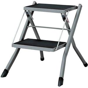 Palette Life ステップ台 アシスタ 踏み台 折りたたみ 2段 グレー
