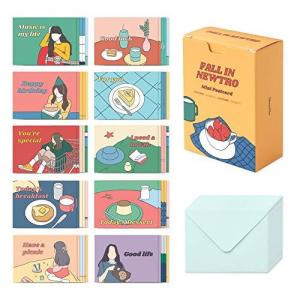 モノライク ミニハガキボックスセット ポール インニュートロ 葉書 はがき ポストカード Mini Postcard Fall in newtro 5