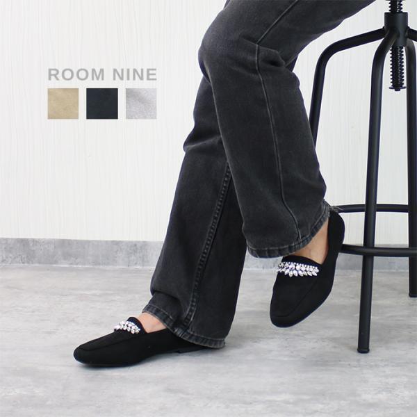 ローヒール 大粒ビジュー スクエアトゥ パンプス レディース 歩きやすい 軽量 ts-1562