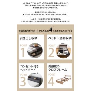 ベッド シングルベッド マットレスセット 収納...の詳細画像2