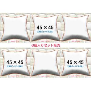 ヌードクッション クッション 中身 背もたれクッション 45×45 ６個セット 日本製