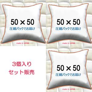 ヌードクッション　50×50cm　本体　中材　中身　50x50　クッションカバー用　ソファークッション　３個セット販売