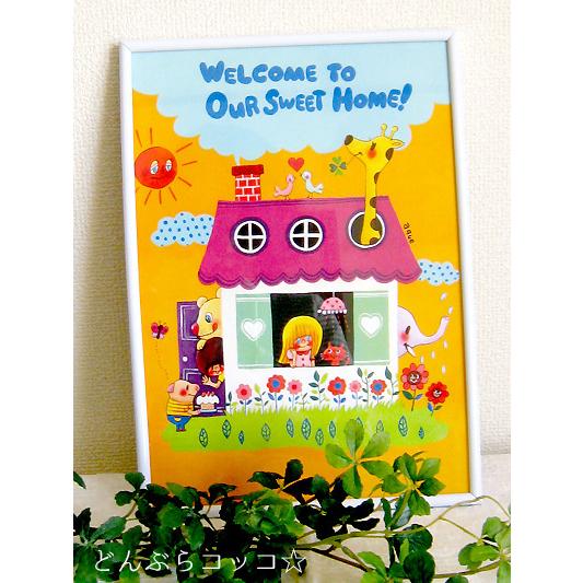 A4ピクチャー「Welcome to our Sweet Home!」イラスト A4 アート インテ...